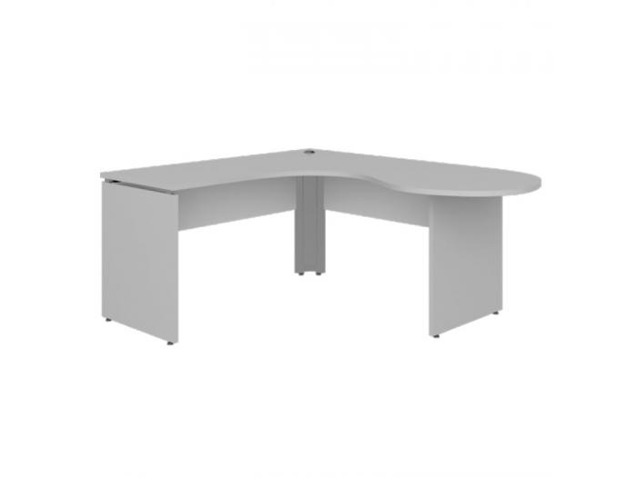 Mesa angular circular - pé painel