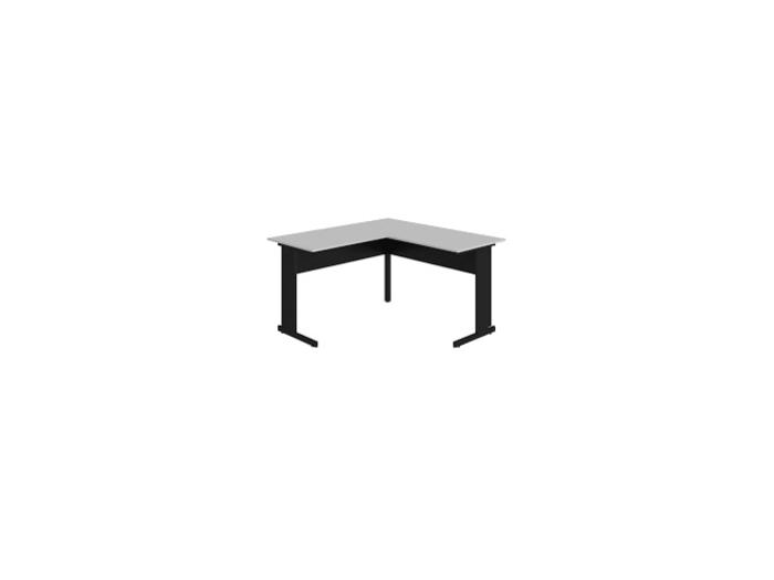 Mesa em L - pé metálico