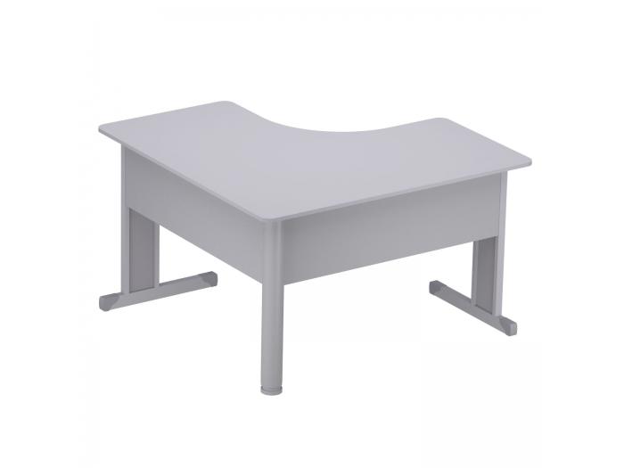 MESA ANGULAR PÉ METÁLICO M15 CINZA CRISTAL