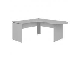Mesa angular circular - pé painel