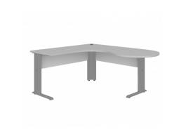 Mesa angular circular - pé metálico